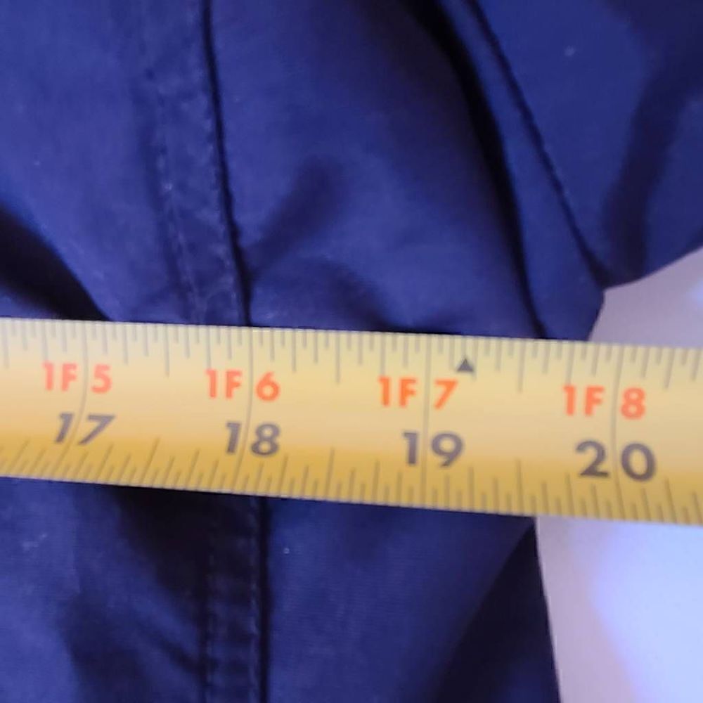 Lands' End Women's Full Zip Button Closure Hooded Rain Jacket Black Small - Picture 8 of 12